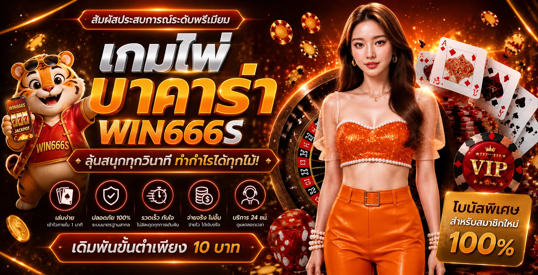 เกมสล็อตและคาสิโน WIN666S พร้อมโหมดทดลองเล่น